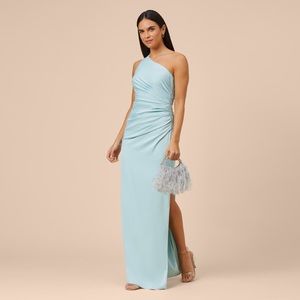 Aidan Mattox formal one shoulder gown